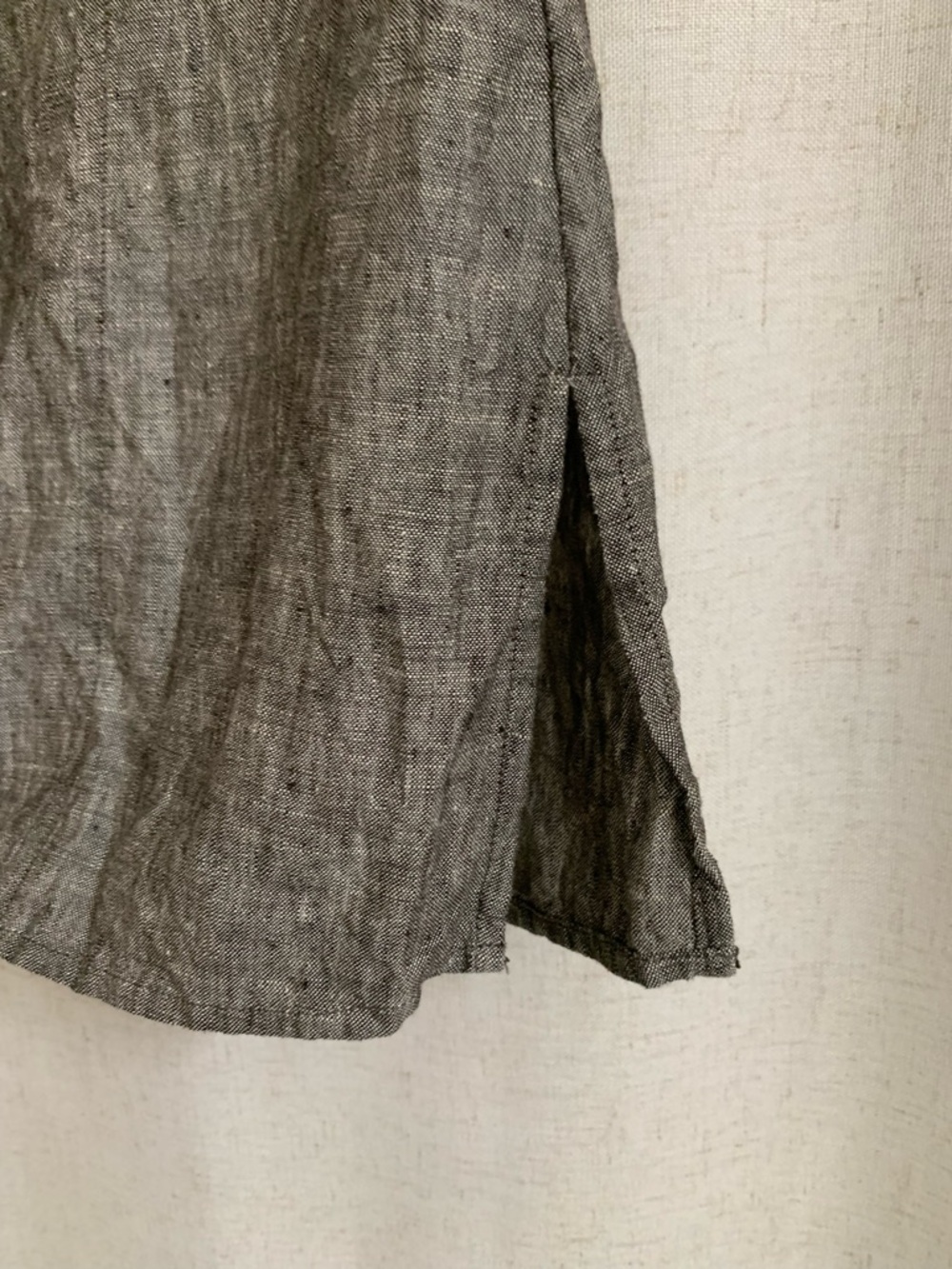 One Touch Germany 100% Linen Y2K Sleeveless Button Front Grey Long Top Size 38 - Picture 7 of 9